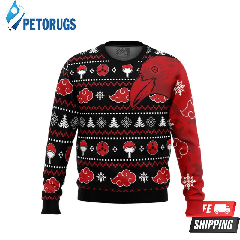 Akatsuki Itachi Symbolic Crows Naruto Ugly Christmas Sweaters