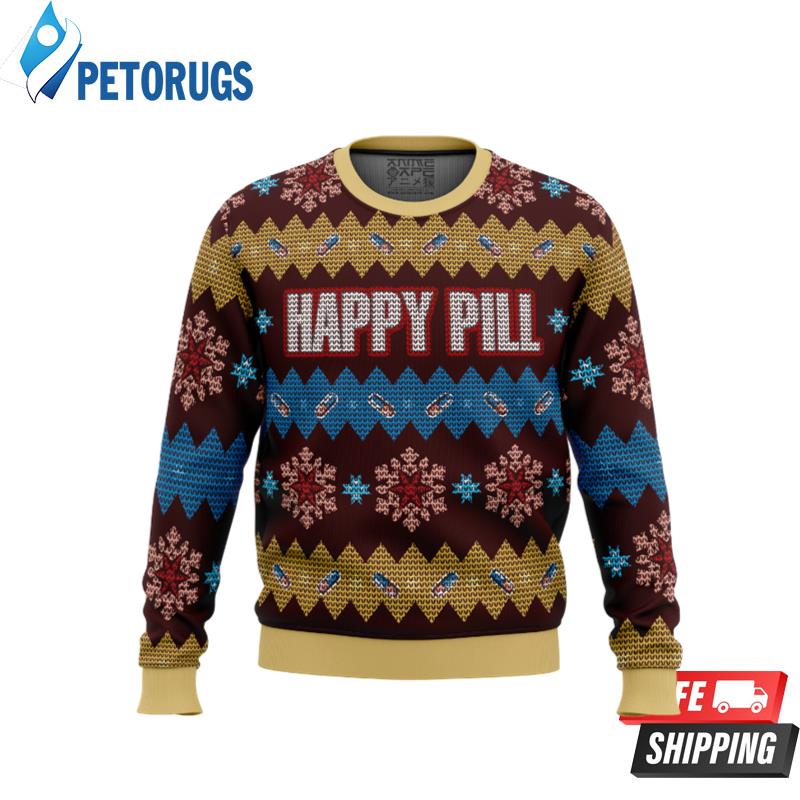 Akira Happy Pill Ugly Christmas Sweaters
