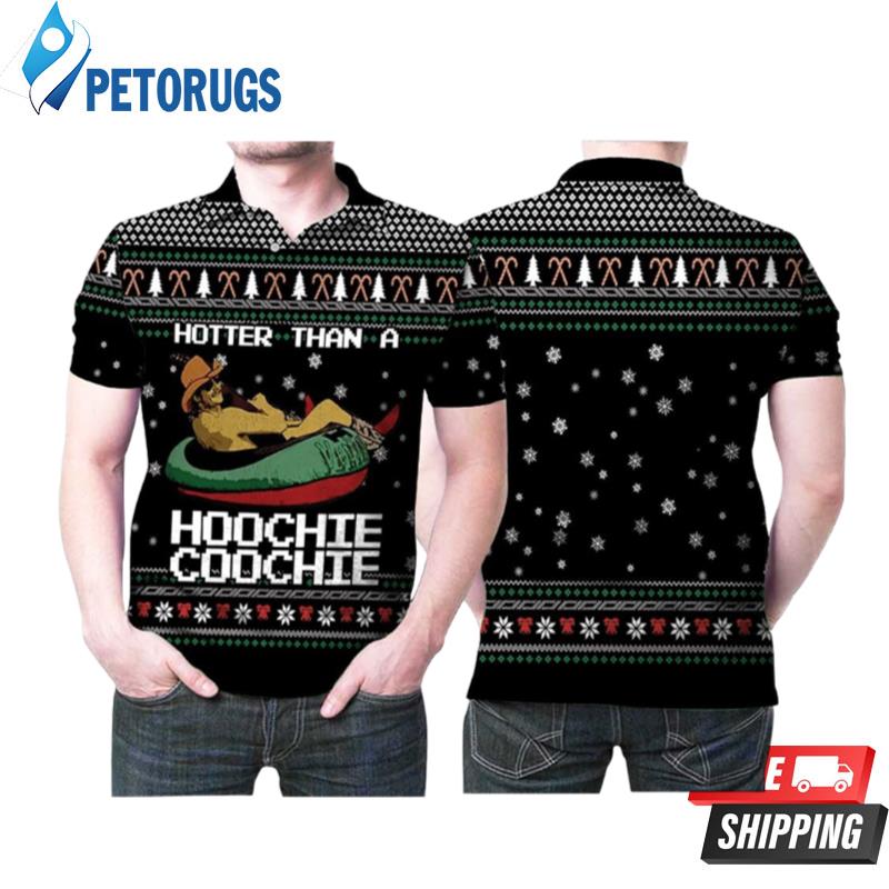 Alan Jackson Chattahoochee Hotter Than Hoochie Coochie Christmas S Polo Shirts