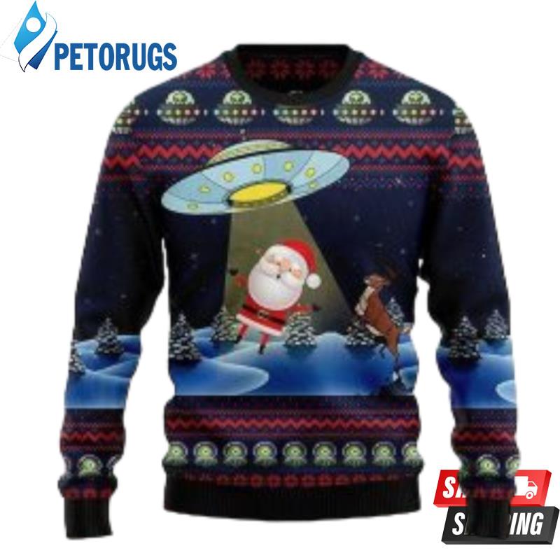 Alien Don'T Catch Santa Ugly Christmas Sweaters