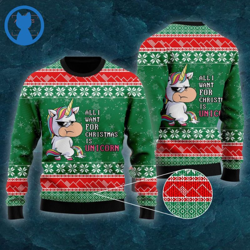 All I Want For Christmas Is A Unicorn Ugly Christmas Sweaters