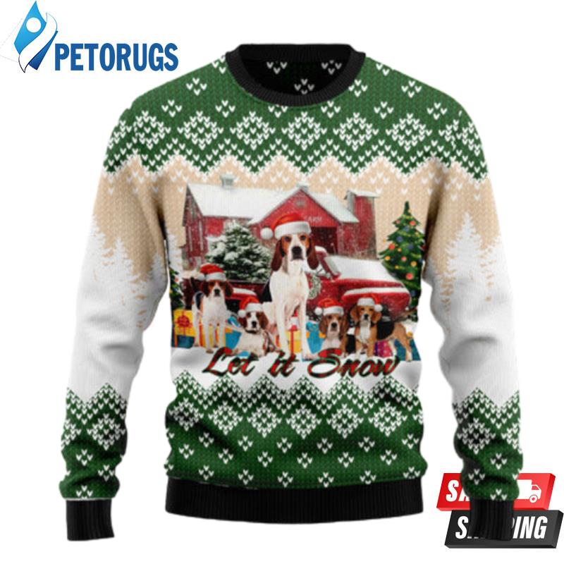 American Foxhound Let It Snow Ugly Christmas Sweaters
