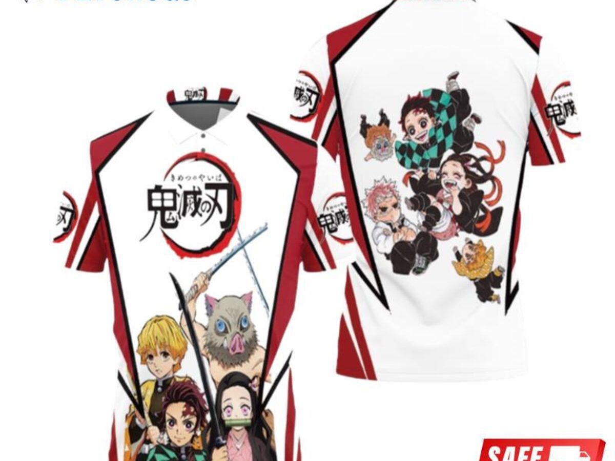 Kimetsu No Yaiba Anime Demon Slayer Corps White Polo Shirts - Peto Rugs