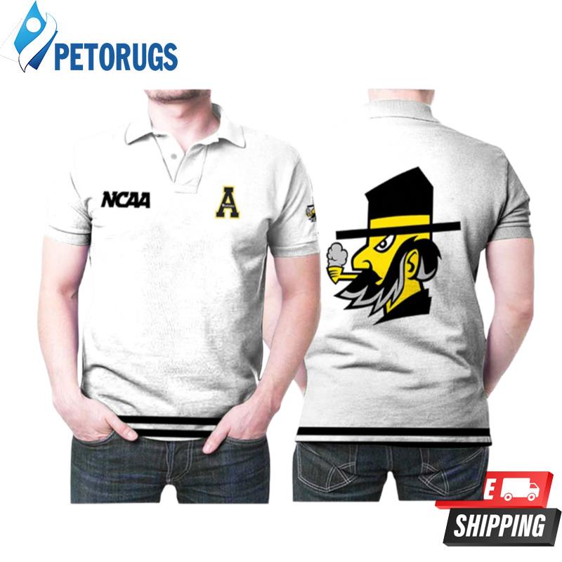 Appalachian State Mountaineers Ncaa Classic White With Mascot Logo Gift For Appalachian State Mountaineers Fans Polo Shirts