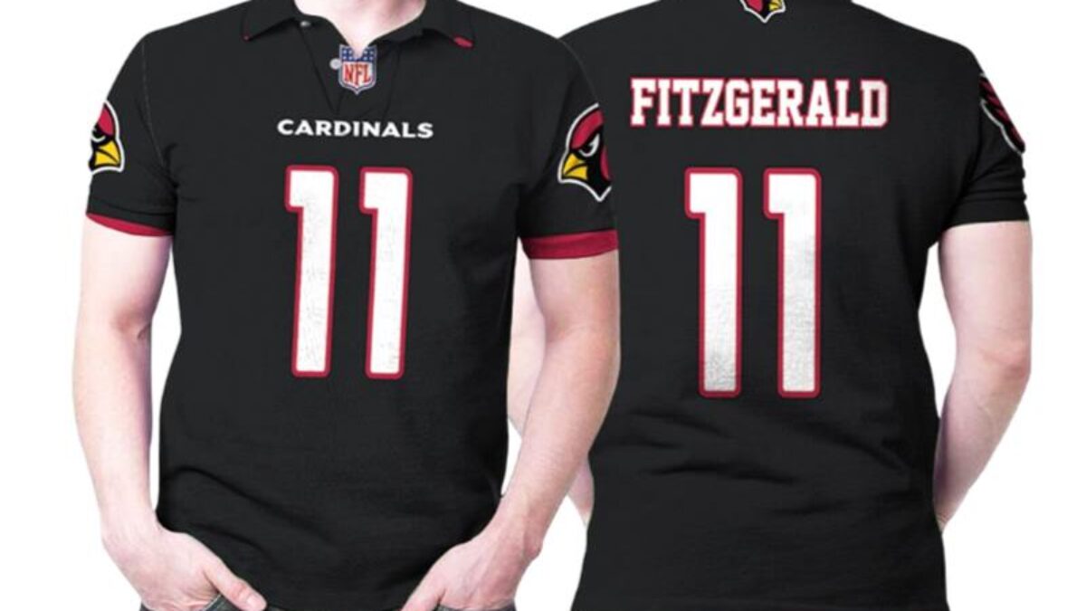 Arizona Cardinals NFL Team Apparel Men's #11 Fitzgerald Red Short Sleeve  Jersey