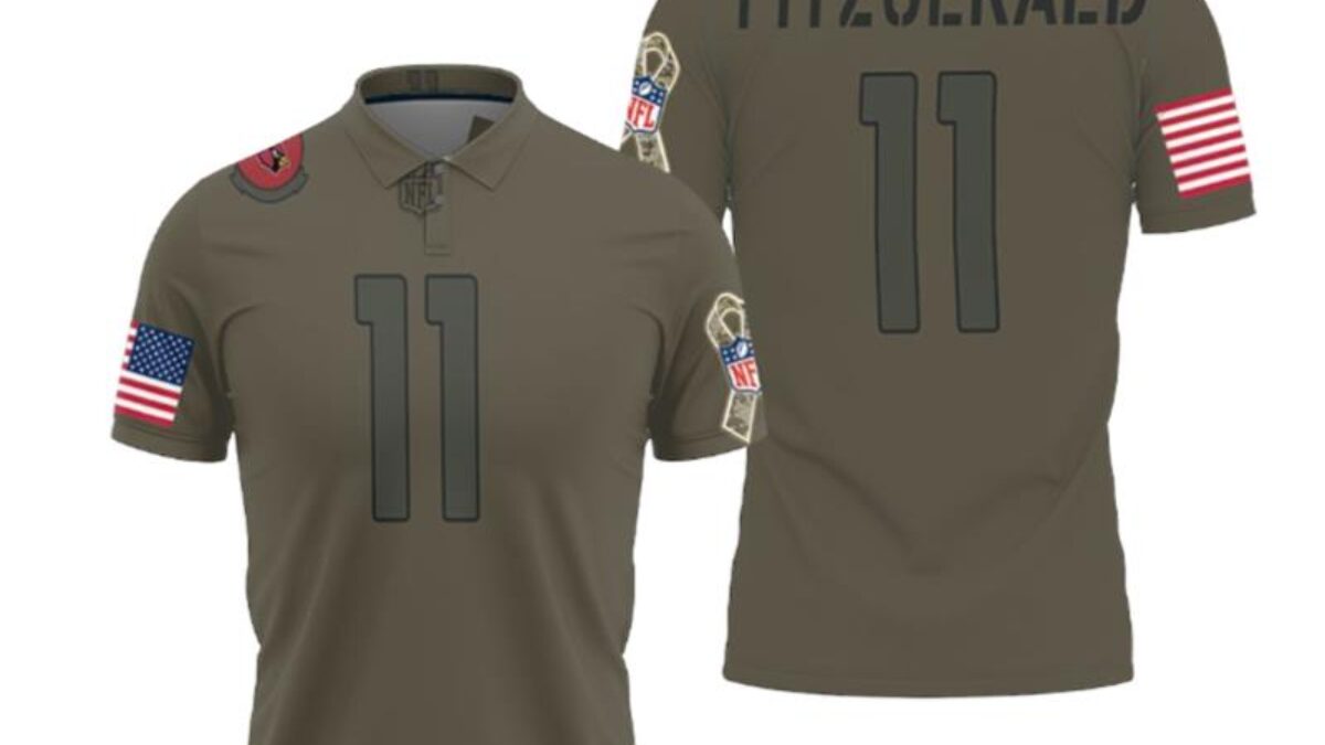 Arizona Cardinals Larry Fitzgerald Black Salute to Service Camo