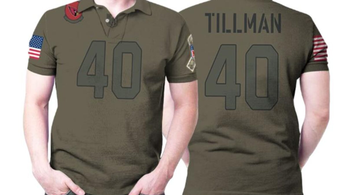 Arizona Cardinals Pat Tillman #40 Great Player Nfl Camo 2019 Salute To  Service For Arizona Fans Polo Shirts - Peto Rugs