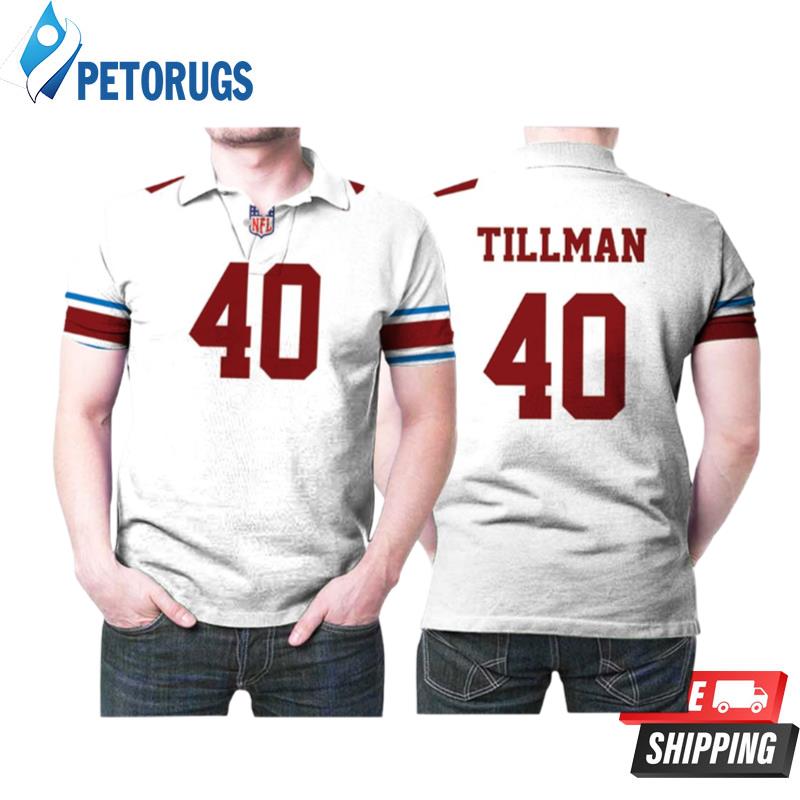 Arizona Cardinals Pat Tillman #40 Great Player Nfl Legacy Vintage White For Arizona Fans Polo Shirts