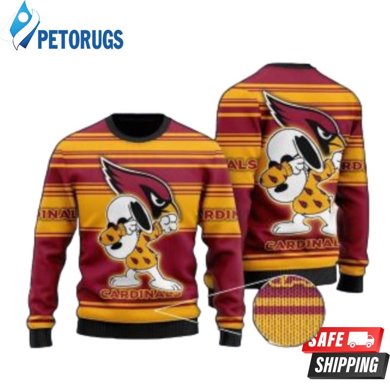 Arizona Cardinals Snoopy Dabbing Ugly Christmas Sweaters