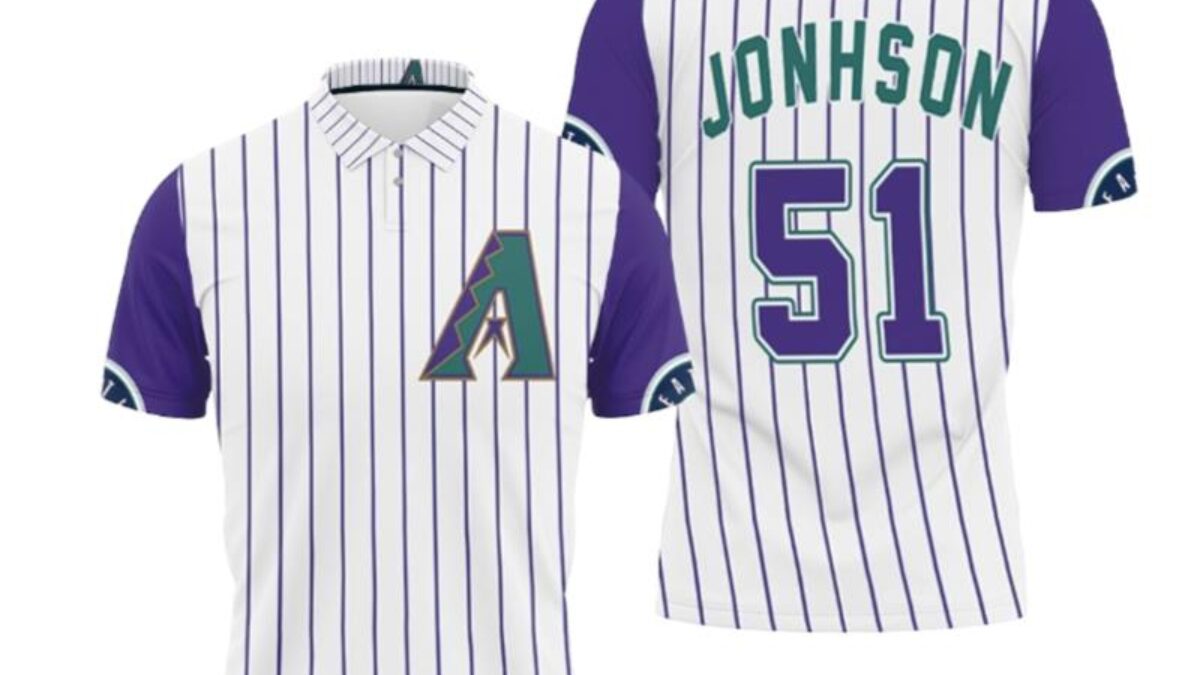 Arizona Diamondbacks Randy Johnson 51 2020 Mlb White Purple Inspired Polo  Shirts - Peto Rugs