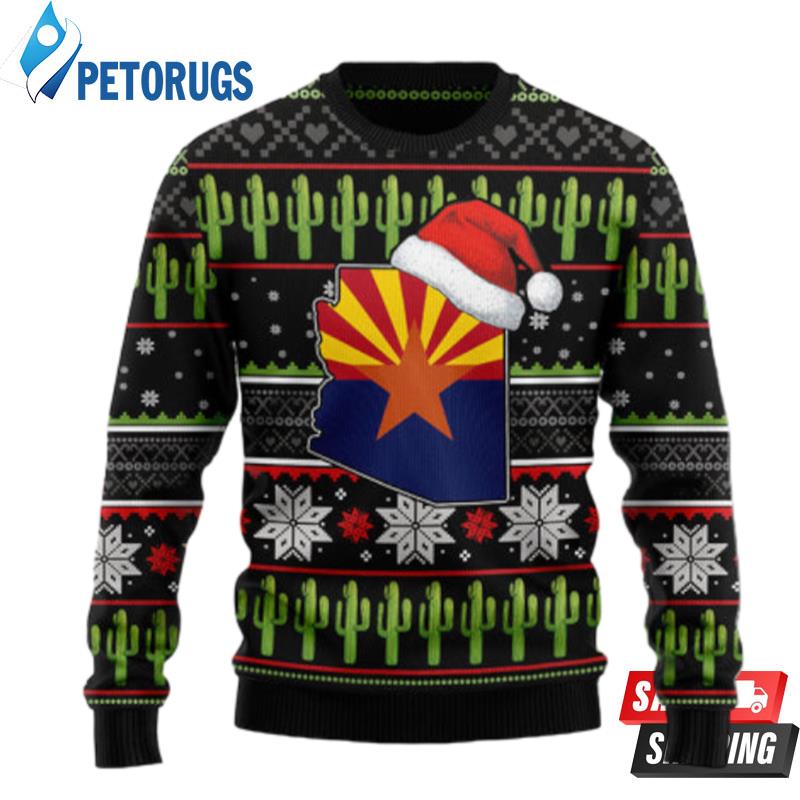 Arizona Saguaro Cactus Ugly Christmas Sweaters