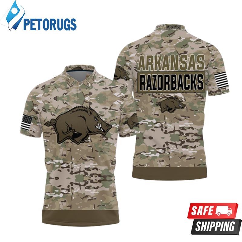 Arkansas Razorbacks Camo Pattern 2 Polo Shirts