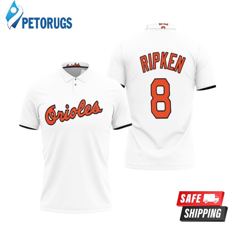 Art Baltimore Orioles Cal Ripken Jr #8 Mlb Mitchell Ness 1985 Cooperstown Collection Mesh White 2019 Polo Shirts