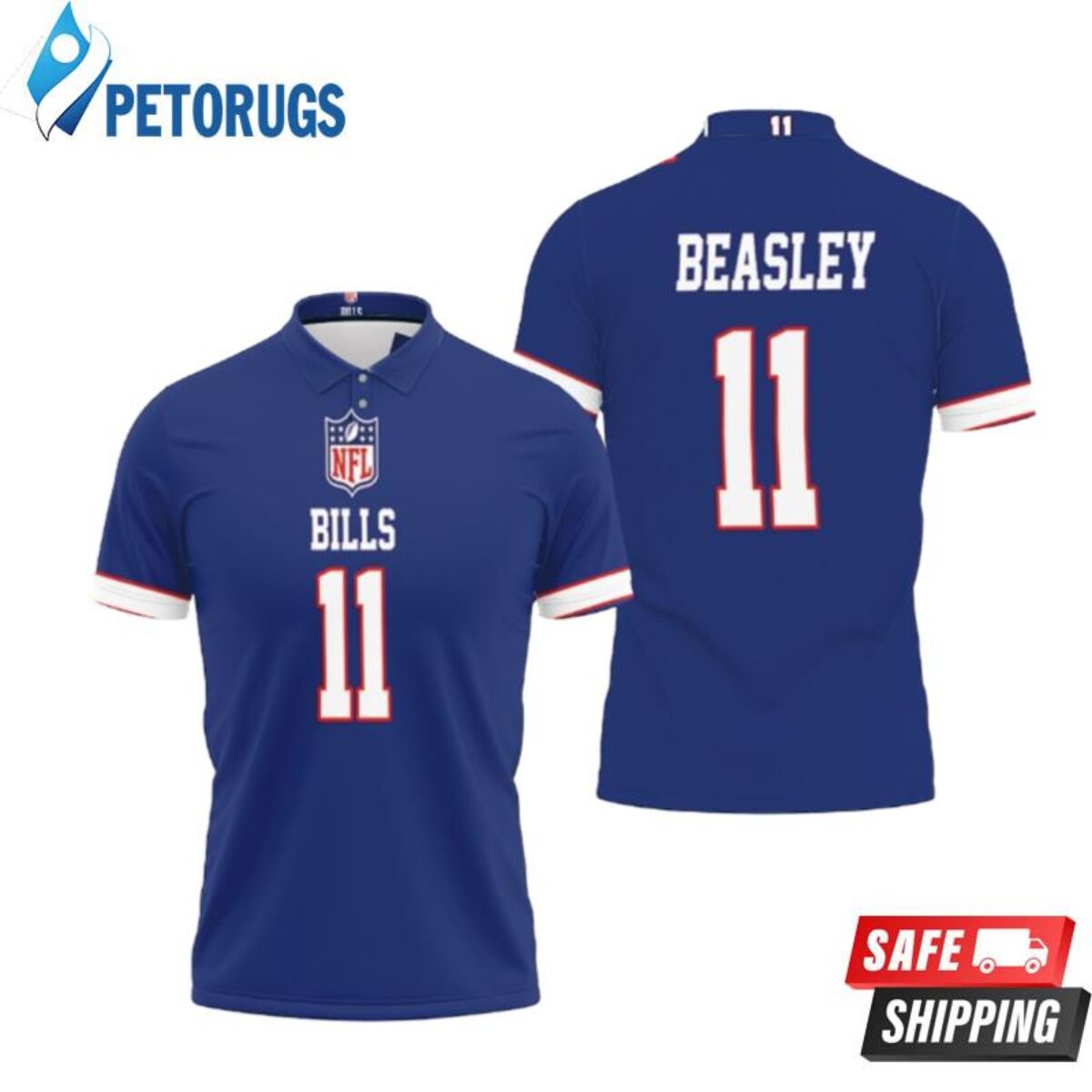 Art Buffalo Bill Cole Beasley 11 Nfl Blue Inspired Style Polo Shirts - Peto  Rugs