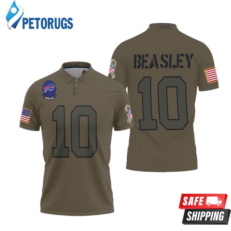 Art Buffalo Bills Cole Beasley #10 Nfl Great Player Camo 2019 Salute To Service Custom Bills Fans Polo Shirts