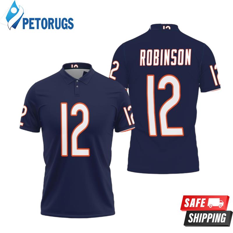 Art Chicago Bears Allen Robinson #12 Great Player Nfl American Football Team Legacy Vintage Navy Polo Shirts