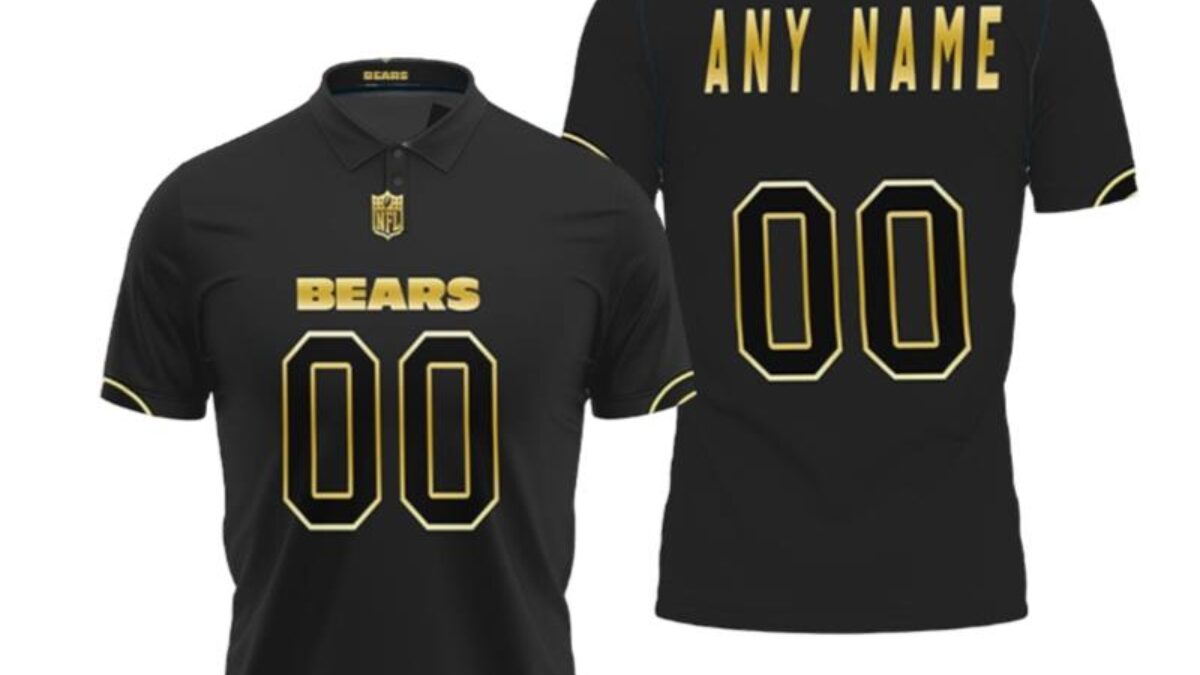 Art Chicago Bears Nfl American Football Black Golden Edition Vapor Limited  Style Custom Polo Shirts - Peto Rugs