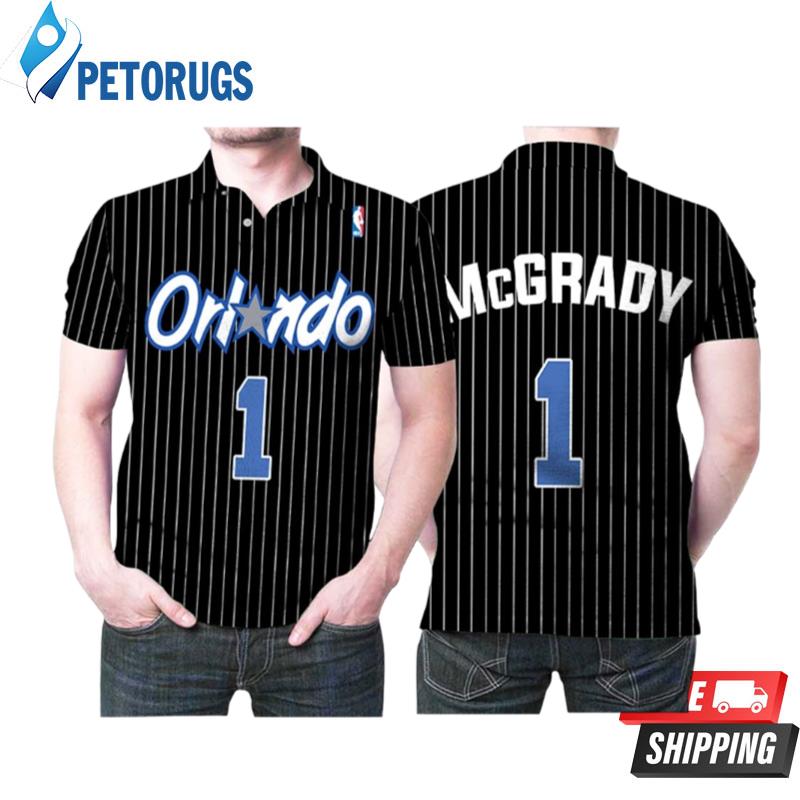 Art Orlando Magic Tracy Mcgrady #1 Great Player Nba Basketball Team Logo Polo Shirts