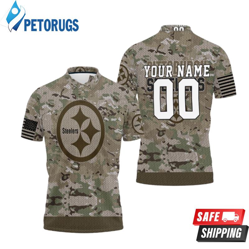 Art Pittsburgh Steelers Camouflage Pattern For Fans Personalized Polo Shirts
