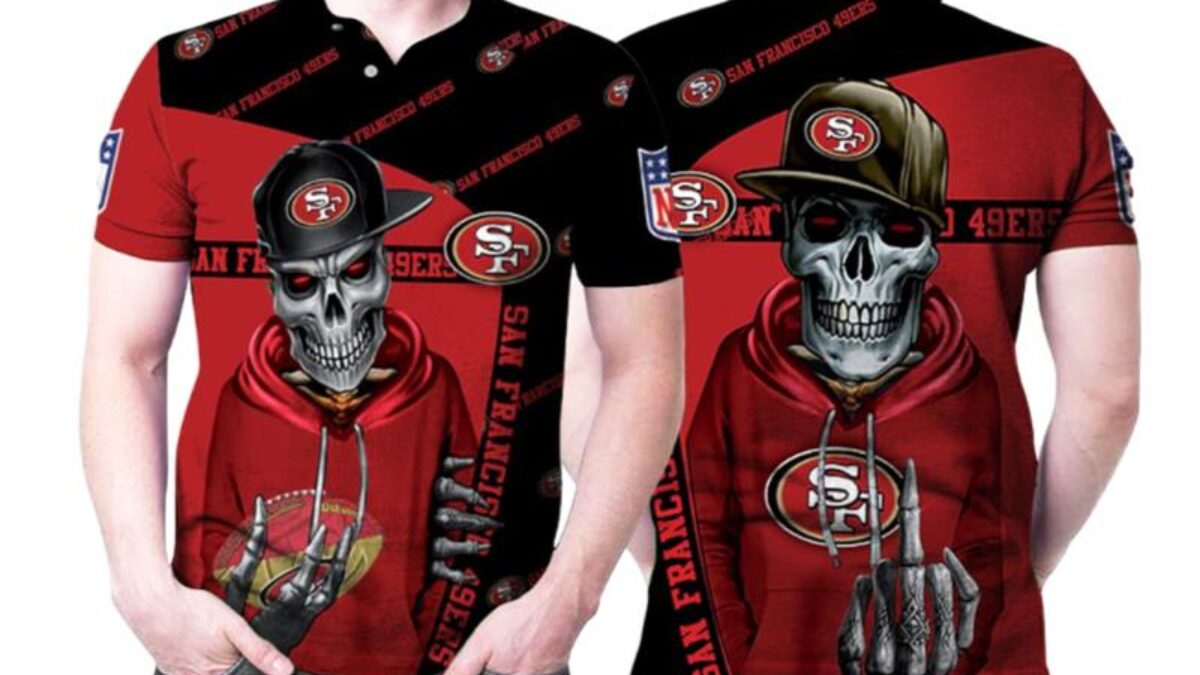 Art San Francisco 49ers Hip Hop Skull Polo Shirts - Peto Rugs