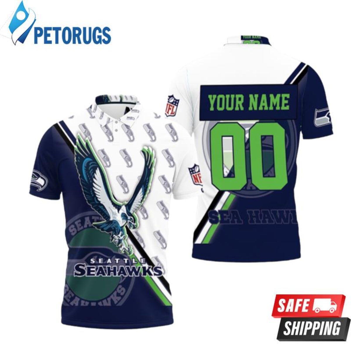 Seattle Seahawks NFL Custom Name And Number All Over Print 3D