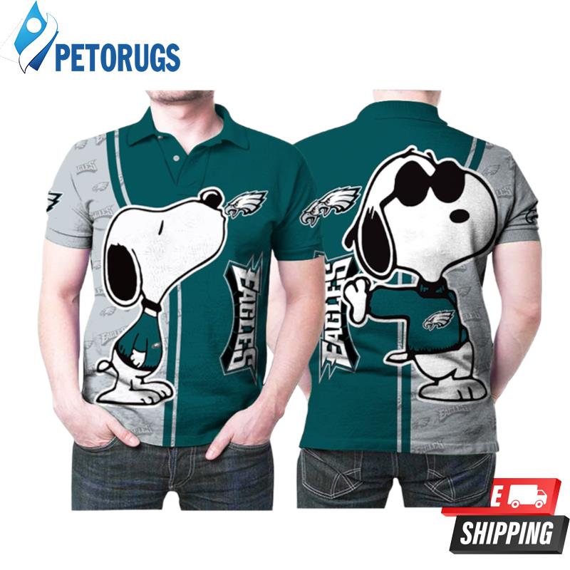 Art Snoopy Kiss Philadelphia Eagles Logo Polo Shirts