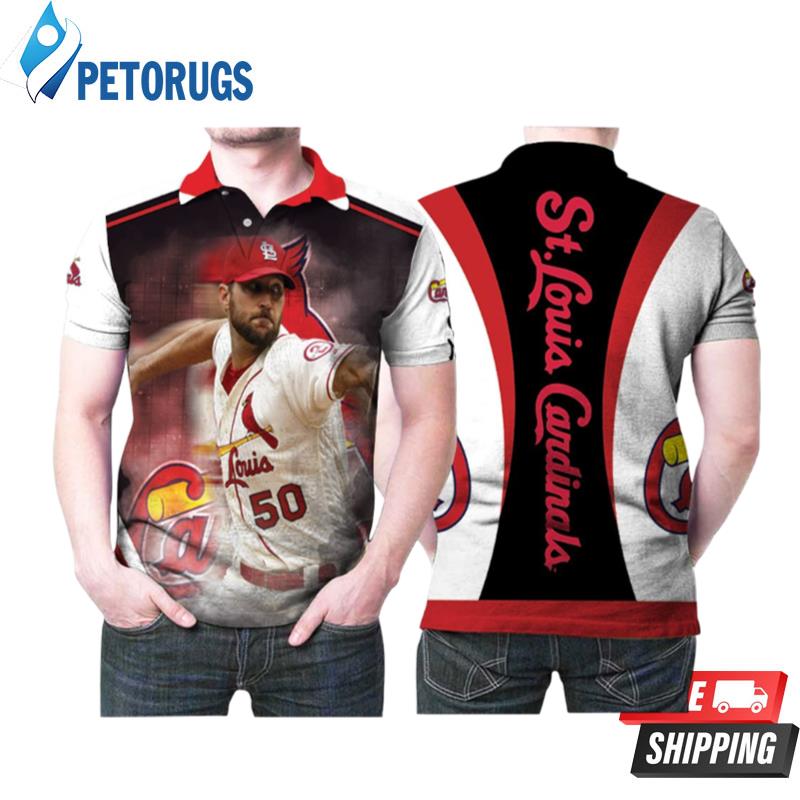 Art St Louis Cardinals Adam Wainwright 50 Great Player Mlb Baseball Team Polo Shirts