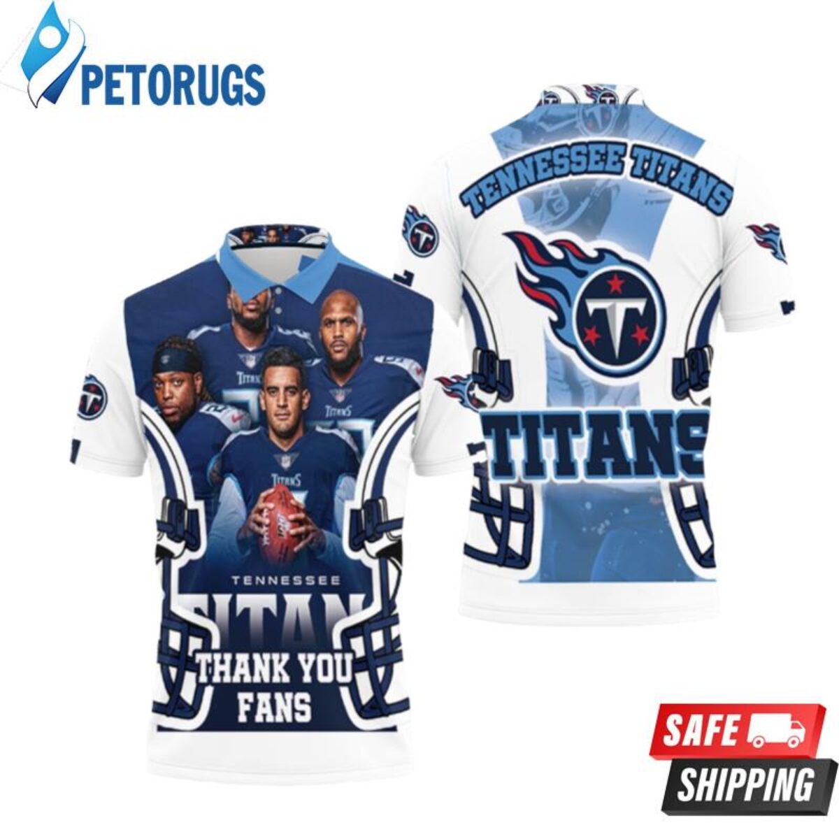 Afc South Division Champions Tennessee Titans Super Bowl 2021 Custom Name  And Number Polo Shirt