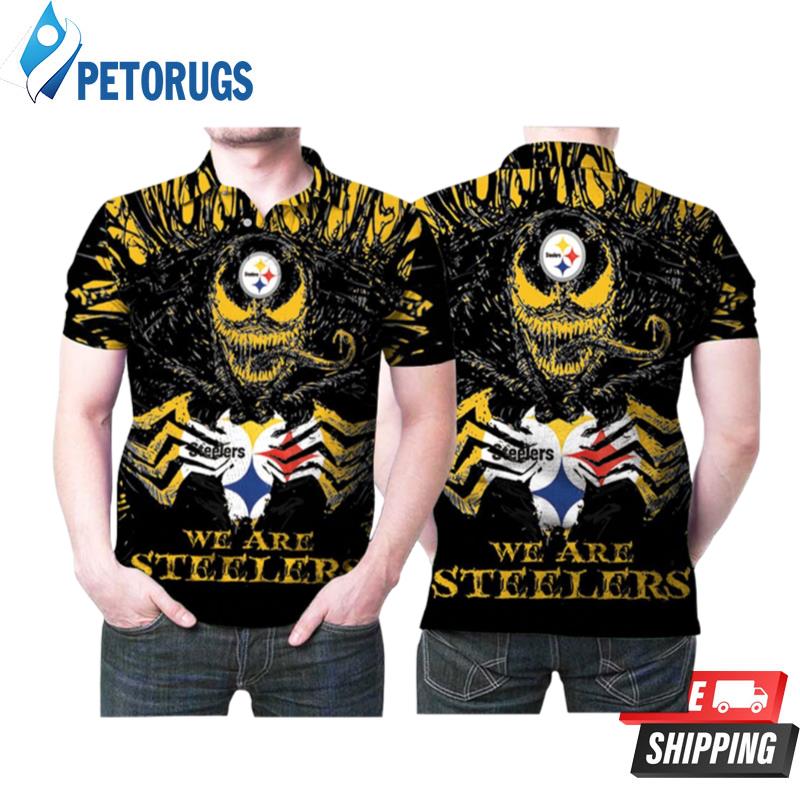 Art Venom We Are Pittsburgh Steelers Spider Polo Shirts