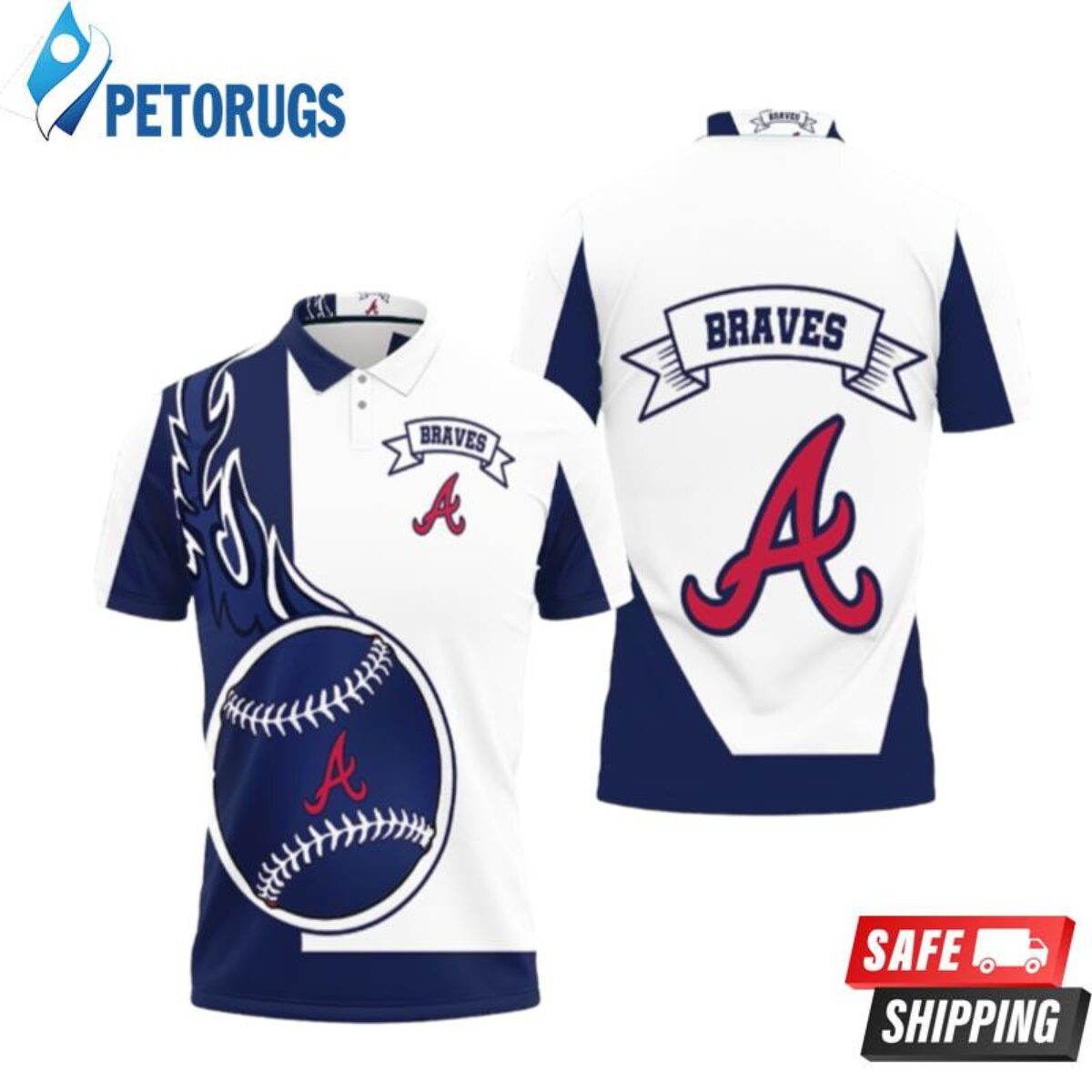 Atlanta Braves Hank Aaron #44 Mlb Big Tall Cooperstown Collection Mesh  Wordmark For Atlanta Fans Polo Shirts - Peto Rugs