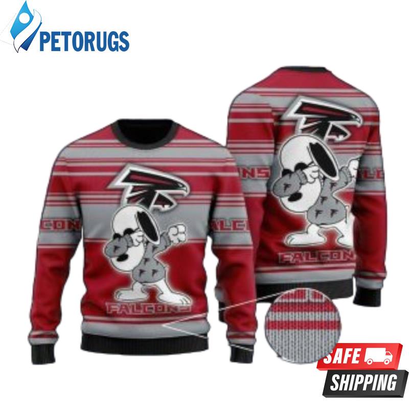 Atlanta Falcons Snoopy Dabbing Ugly Christmas Sweaters