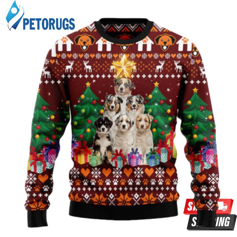 Australian shepherd shop ugly christmas sweater