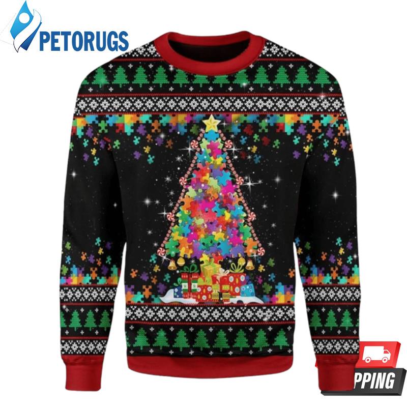 Autism Christmas Tree Ugly Christmas Sweaters