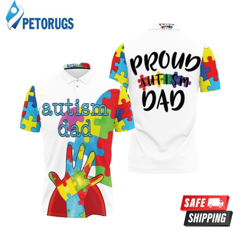 Autism Dad Superhero Autism Support Polo Shirts