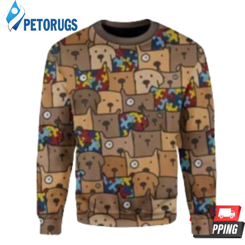 Autism Dog Ugly Christmas Sweaters