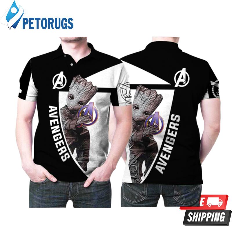 Avengers Groot Logo Team Gift For Avengers Film Series Fans Groot Lovers 2 Polo Shirts