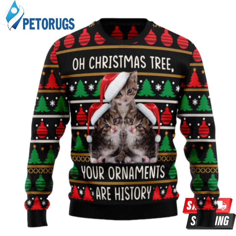Awesome Cat Ugly Christmas Sweaters