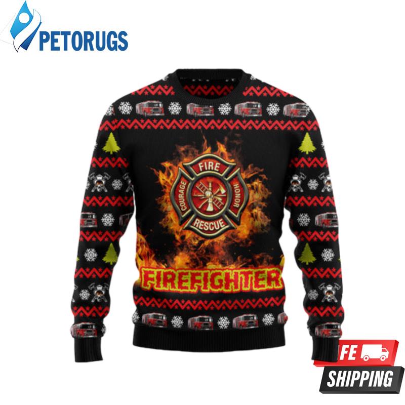 Awesome Firefighter 2 Ugly Christmas Sweaters