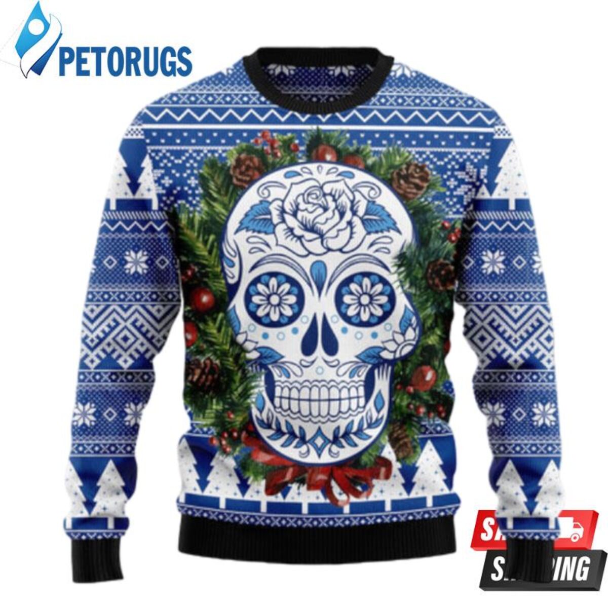 Christmas Gift Kansas City Chiefs Skull Pattern 3D Ugly Christmas Sweater  For Men And Women