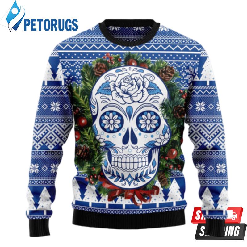 Awesome Sugar Skull G5106 Ugly Christmas Sweater unisex womens & mens