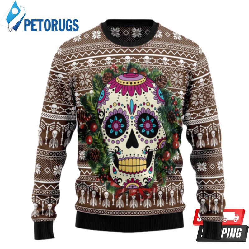 Awesome Sugar Skull Ugly Christmas Sweaters