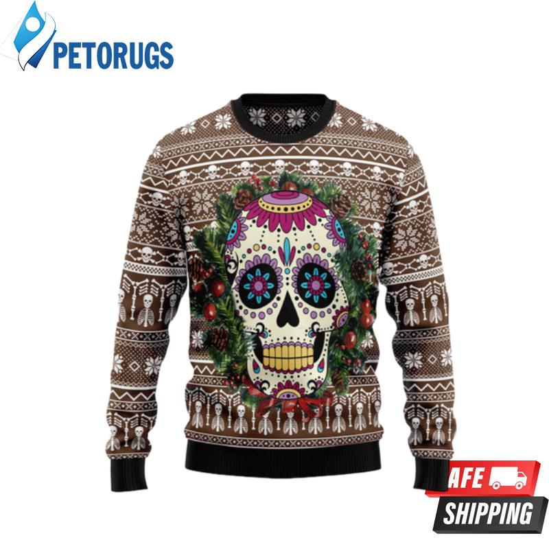 Awesome Sugar Skull Ugly Christmas Sweaters