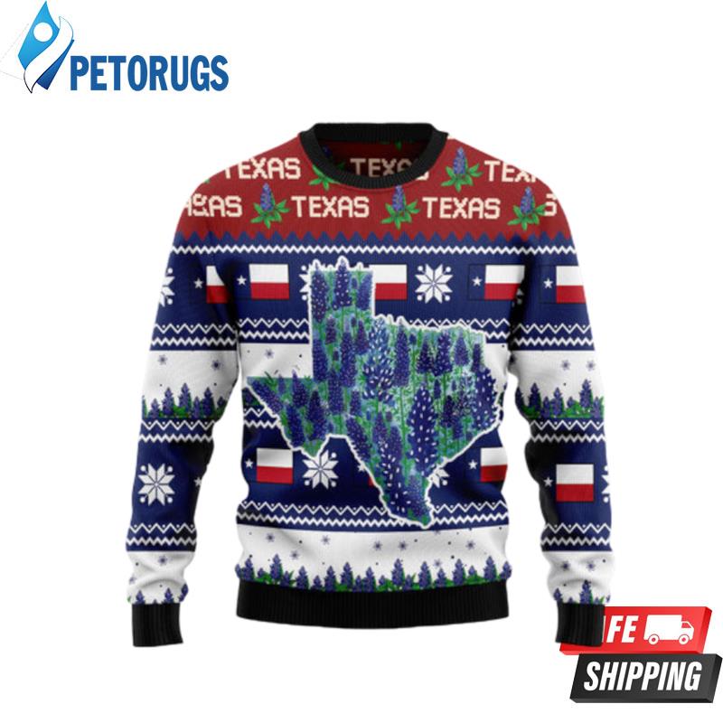 Awesome Texas Bluebonnet Ugly Christmas Sweaters