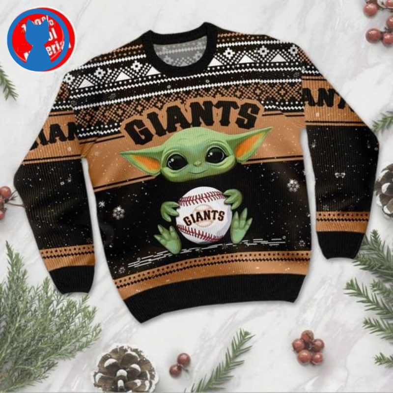 Baby Yoda San Francisco Giants Ugly Christmas Sweaters