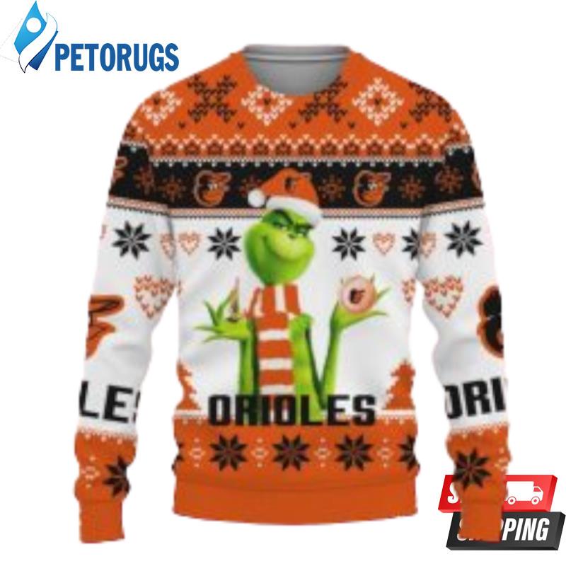Baltimore Orioles Baseball American Grinch Christmas Ugly Christmas Sweaters