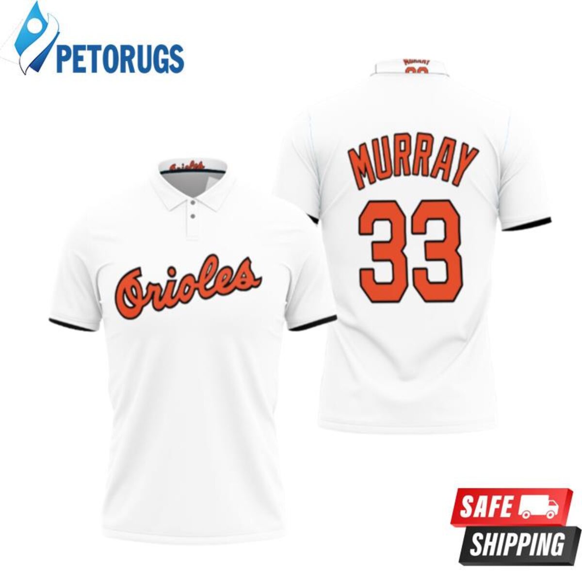Baltimore Orioles Eddie Murray #33 Mlb Mitchell Ness 1985 Cooperstown  Collection Mesh White 2019 Polo Shirts - Peto Rugs