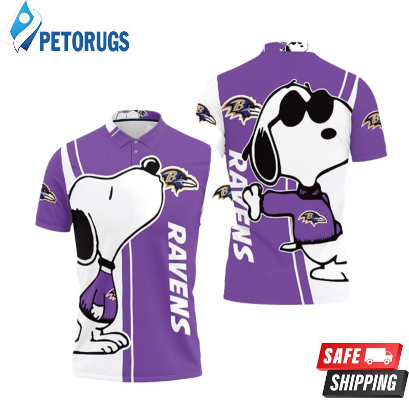 Baltimore Ravens Snoopy Lover Printed Polo Shirts