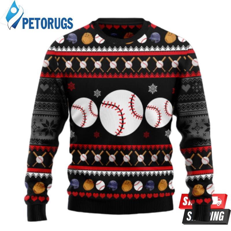 Baseball Balls Christmas Ugly Christmas Sweaters