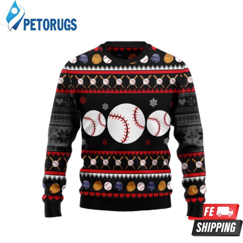 Baseball Balls Christmas Ugly Christmas Sweaters