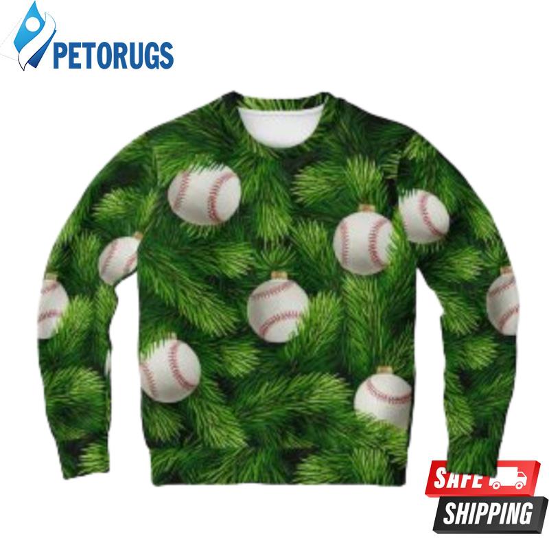 Baseball Tree Christmas Ugly Christmas Sweaters